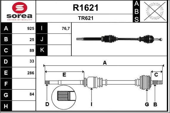 SNRA R1621 - Arbre de transmission cwaw.fr