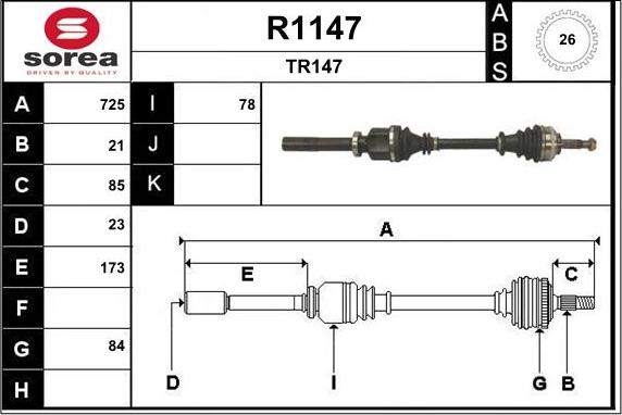 SNRA R1147 - Arbre de transmission cwaw.fr