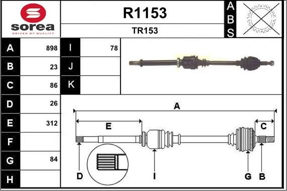 SNRA R1153 - Arbre de transmission cwaw.fr