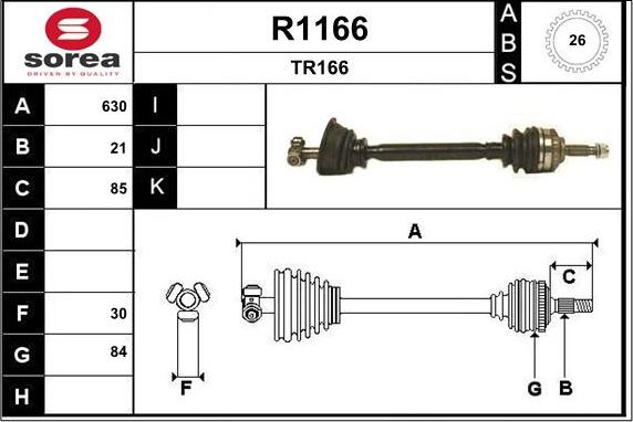 SNRA R1166 - Arbre de transmission cwaw.fr