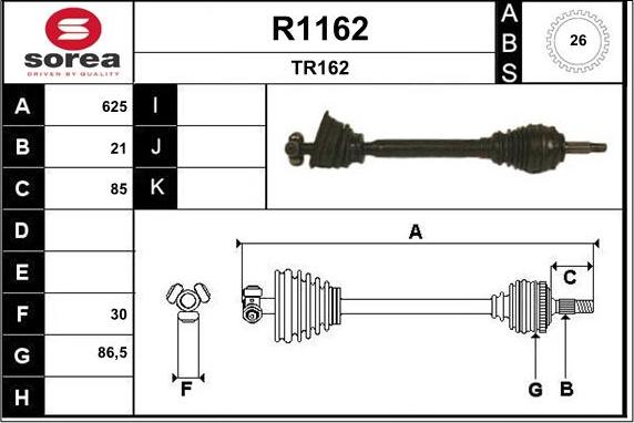 SNRA R1162 - Arbre de transmission cwaw.fr