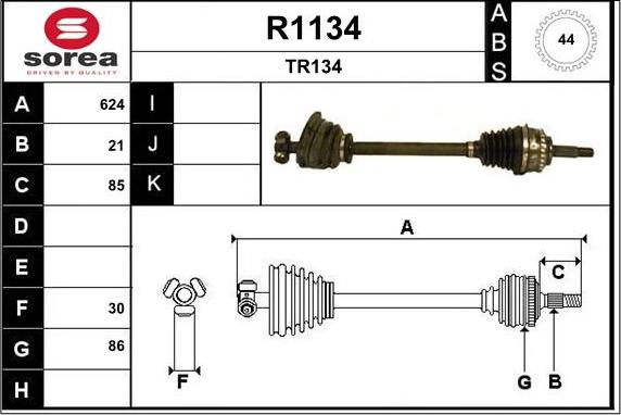 SNRA R1134 - Arbre de transmission cwaw.fr