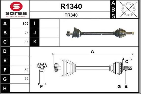 SNRA R1340 - Arbre de transmission cwaw.fr