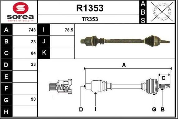 SNRA R1353 - Arbre de transmission cwaw.fr