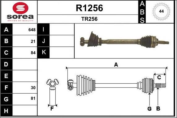 SNRA R1256 - Arbre de transmission cwaw.fr