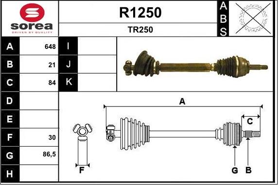 SNRA R1250 - Arbre de transmission cwaw.fr