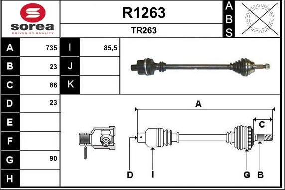 SNRA R1263 - Arbre de transmission cwaw.fr