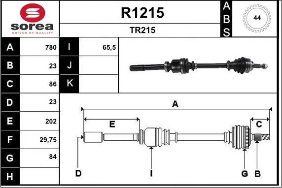 SNRA R1215 - Arbre de transmission cwaw.fr