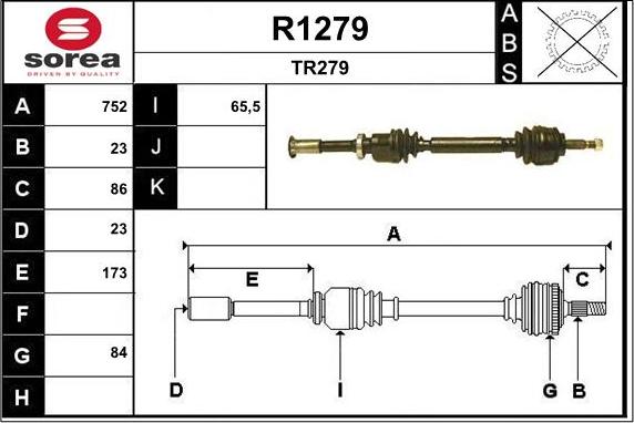 SNRA R1279 - Arbre de transmission cwaw.fr