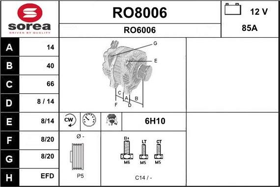 SNRA RO8006 - Alternateur cwaw.fr