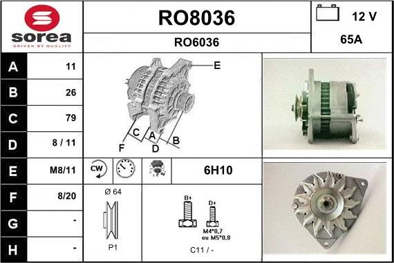 SNRA RO8036 - Alternateur cwaw.fr