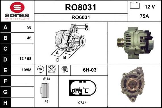 SNRA RO8031 - Alternateur cwaw.fr