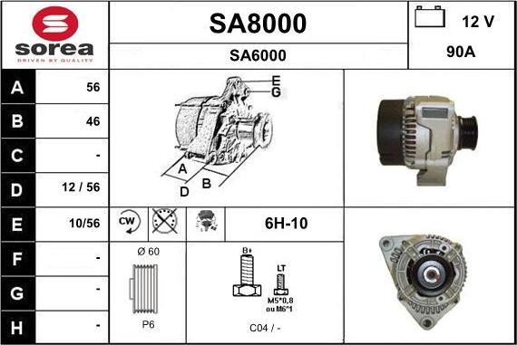 SNRA SA8000 - Alternateur cwaw.fr