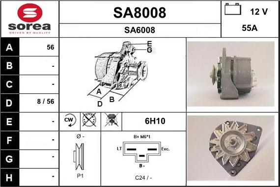 SNRA SA8008 - Alternateur cwaw.fr