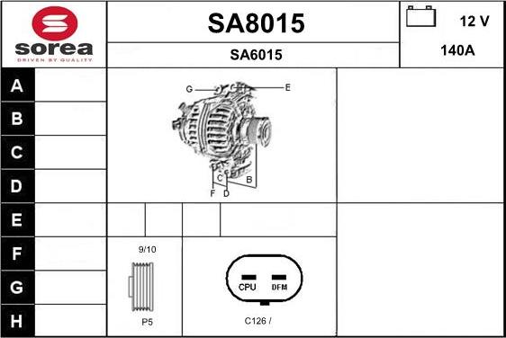 SNRA SA8015 - Alternateur cwaw.fr