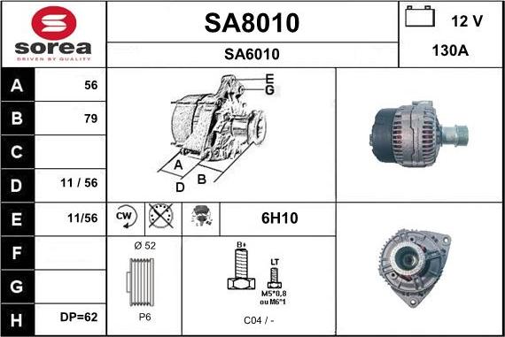 SNRA SA8010 - Alternateur cwaw.fr