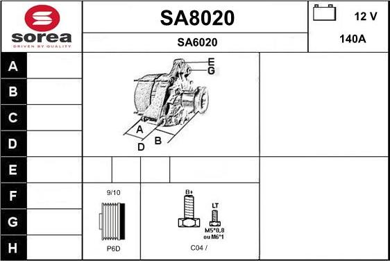 SNRA SA8020 - Alternateur cwaw.fr