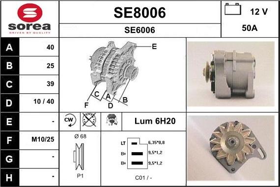 SNRA SE8006 - Alternateur cwaw.fr