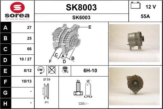 SNRA SK8003 - Alternateur cwaw.fr