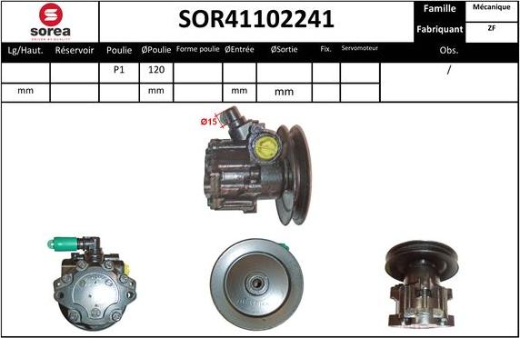 SNRA SOR41102241 - Pompe hydraulique, direction cwaw.fr