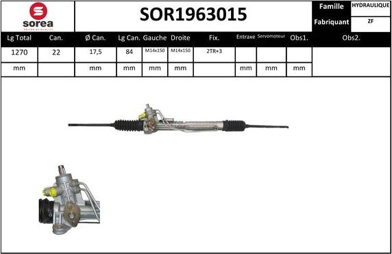 SNRA SOR1963015 - Crémaillière de direction cwaw.fr