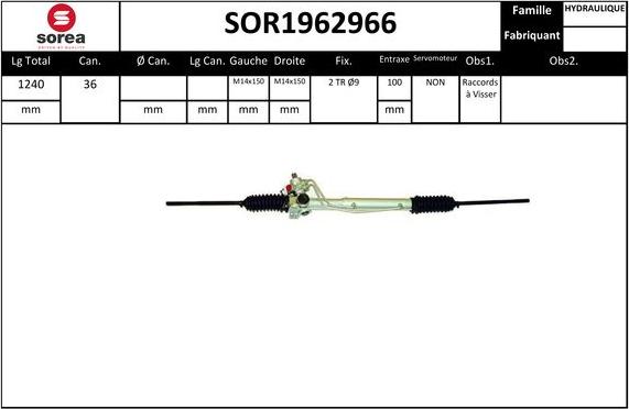 SNRA SOR1962966 - Crémaillière de direction cwaw.fr