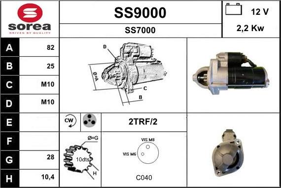 SNRA SS9000 - Démarreur cwaw.fr