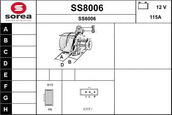 SNRA SS8006 - Alternateur cwaw.fr