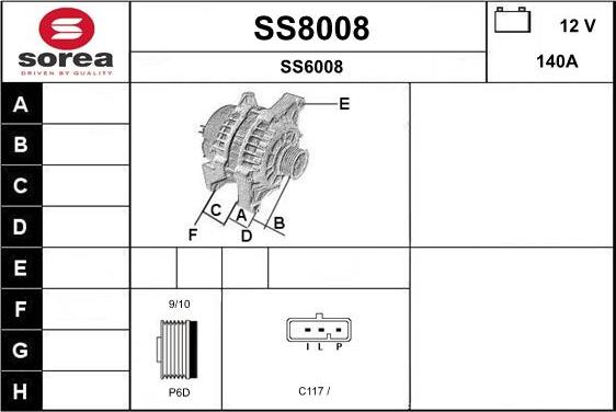 SNRA SS8008 - Alternateur cwaw.fr