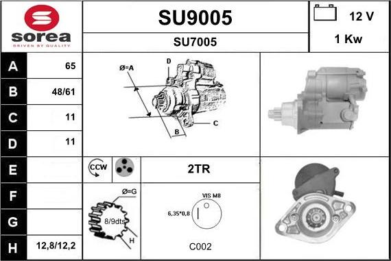 SNRA SU9005 - Démarreur cwaw.fr