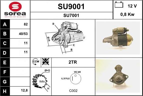 SNRA SU9001 - Démarreur cwaw.fr