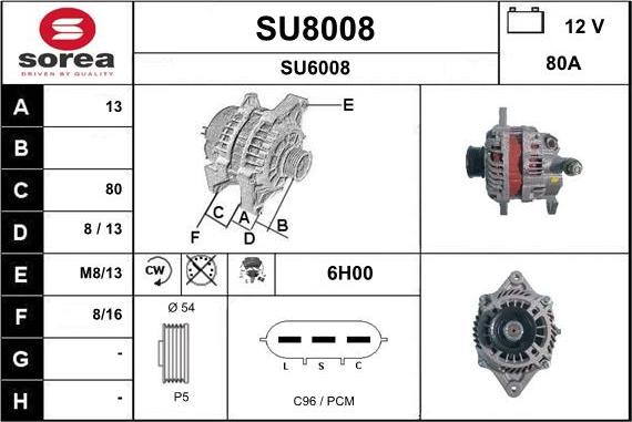 SNRA SU8008 - Alternateur cwaw.fr