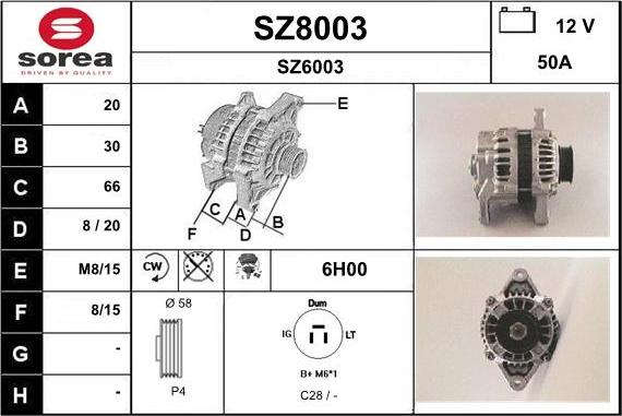 SNRA SZ8003 - Alternateur cwaw.fr