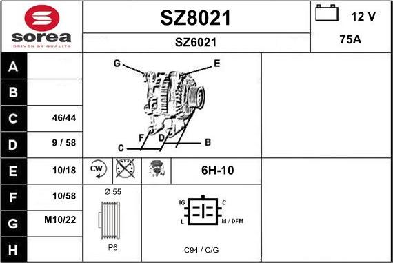 SNRA SZ8021 - Alternateur cwaw.fr