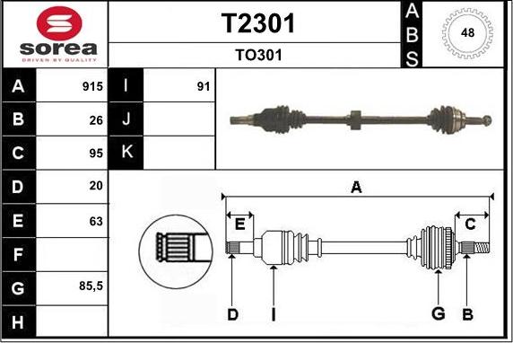 SNRA T2301 - Arbre de transmission cwaw.fr