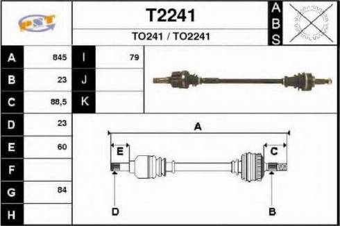 SNRA T2241 - Arbre de transmission cwaw.fr