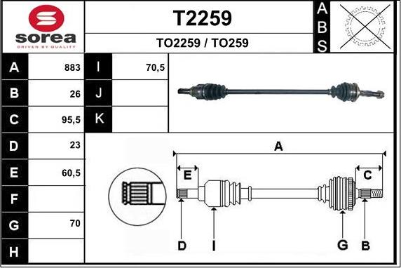 SNRA T2259 - Arbre de transmission cwaw.fr