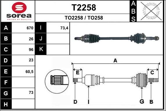 SNRA T2258 - Arbre de transmission cwaw.fr