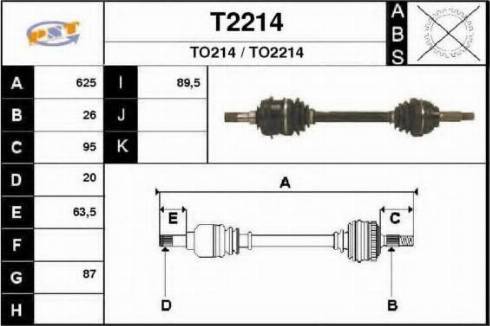 SNRA T2214 - Arbre de transmission cwaw.fr