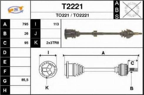 SNRA T2221 - Arbre de transmission cwaw.fr