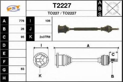 SNRA T2227 - Arbre de transmission cwaw.fr