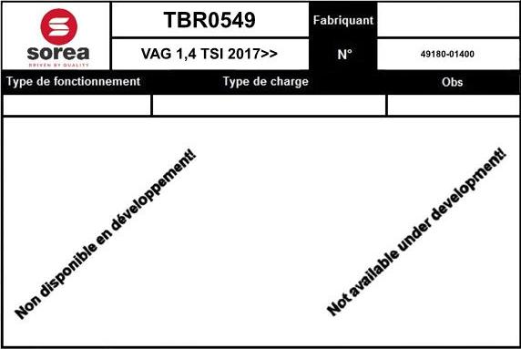 SNRA TBR0549 - Turbocompresseur, suralimentation cwaw.fr