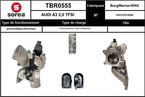 SNRA TBR0555 - Turbocompresseur, suralimentation cwaw.fr