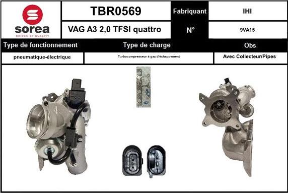 SNRA TBR0569 - Turbocompresseur, suralimentation cwaw.fr