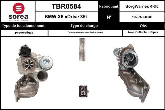 SNRA TBR0584 - Turbocompresseur, suralimentation cwaw.fr