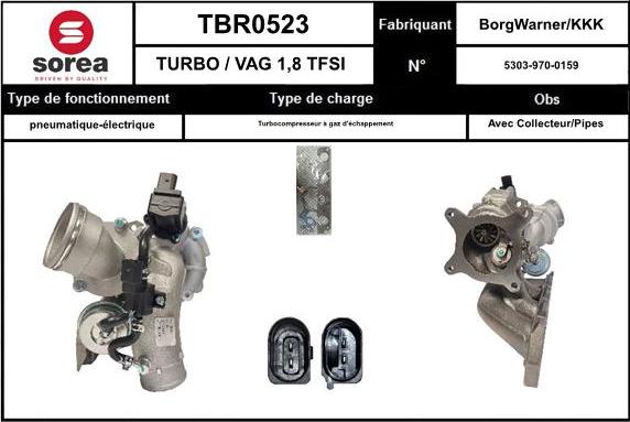 SNRA TBR0523 - Turbocompresseur, suralimentation cwaw.fr