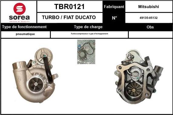 SNRA TBR0121 - Turbocompresseur, suralimentation cwaw.fr