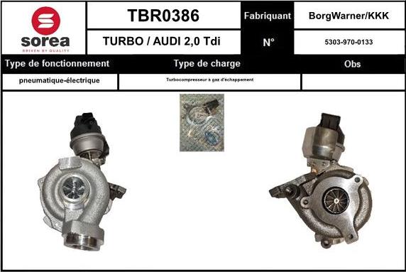 SNRA TBR0386 - Turbocompresseur, suralimentation cwaw.fr