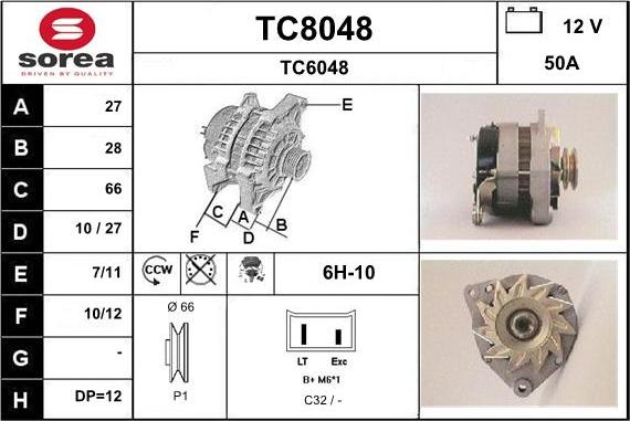 SNRA TC8048 - Alternateur cwaw.fr