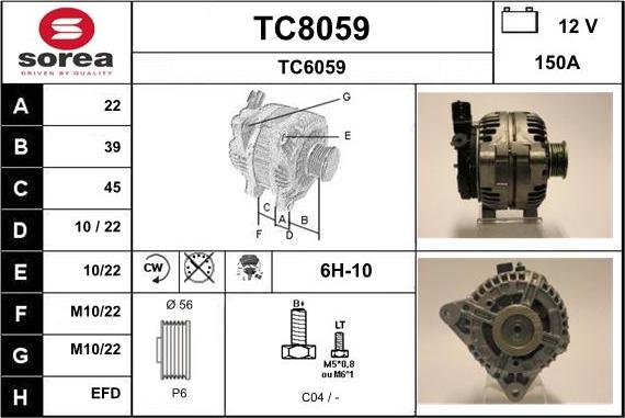 SNRA TC8059 - Alternateur cwaw.fr